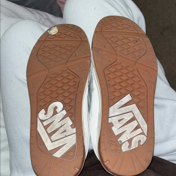 Vans Cream and White Men's Sneakers - Picture 2 of 5